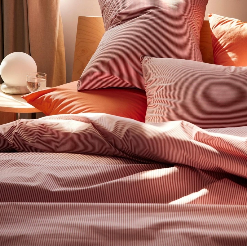 Brooklinen Striped Duvet Cover Set - Terracota oxford stripe